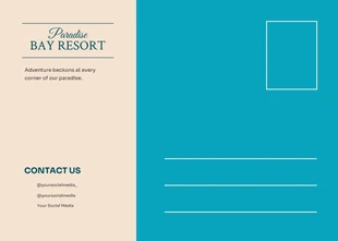 Green and Cream Resort Direct Mail Postcard - Página 2
