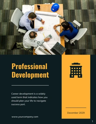 Free  Template: Black And Yellow Classic Modern Professional Development Plans