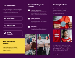 Purple and White Modern Simple Charity Brochure - صفحة 2
