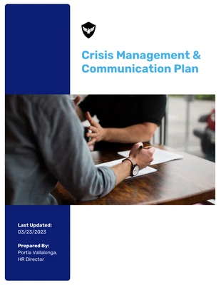 Free  Template: Plan sencillo de comunicación de crisis
