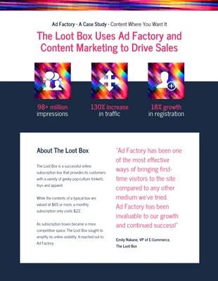 Bold Content Marketing Case Study Template