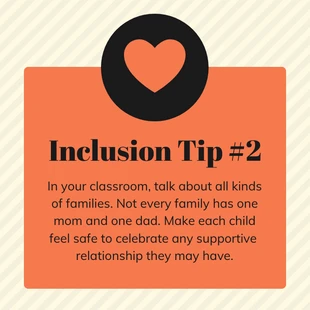 Free  Template: Conseils pour l'inclusion en classe Post Instagram