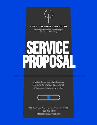 Free  Template: Dark Blue Service Proposal