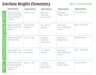 Free  Template: Weekly Lesson Plan