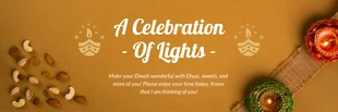 Free  Template: Light Brown Modern Classic Diwali Banner