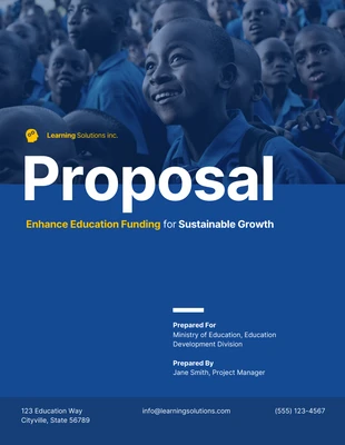 premium  Template: Propuesta de financiación de la educación
