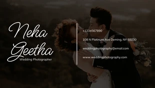 Brown Elegant Minimalist Wedding Photographer Business Card - Seite 2
