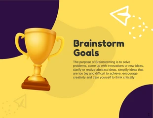 Yellow And Navy Playful Cheerful Aesthetic Business Brainstorm Presentation - Seite 2
