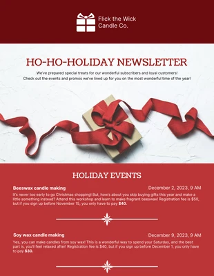 premium  Template: Holiday Newsletter Example