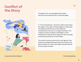 Yellow and Pink Book Report Education Presentations - Pagina 4
