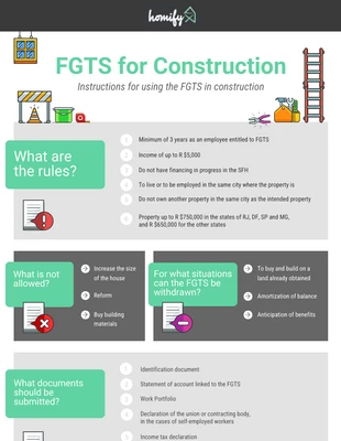 Free  Template: FGTS for Construction Infographic