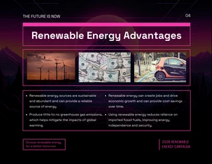 Purple and Magenta Retrowave Renewable Energy Cool Presentation - Página 4