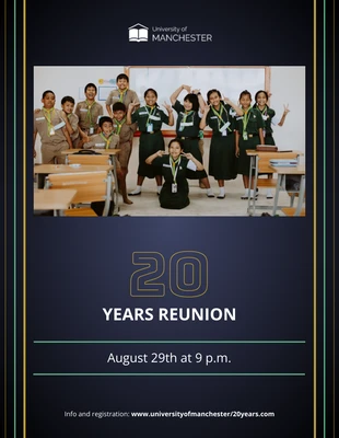 Free  Template: Lime Batch Reunion Poster