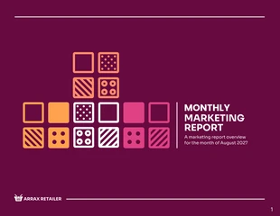 premium  Template: Modèle de rapport mensuel de marketing