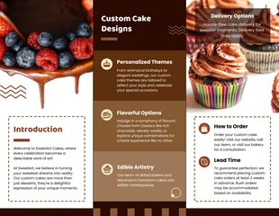 Custom Cake Bakery Brochure - Seite 2