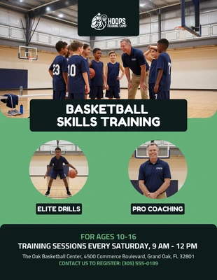 Free Template: Basketball Training Flyer Template