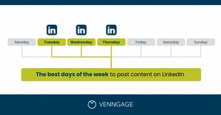 premium  Template: Strategie für soziale Inhalte Zeitplan LinkedIn Post