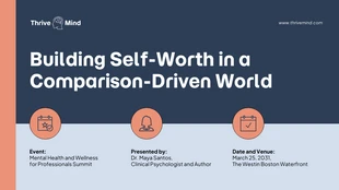 Free  Template: Présentation principale sur le développement de l'estime de soi