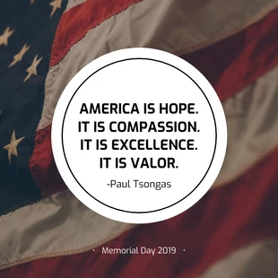 Free  Template: Memorial Day Quote Instagram Post