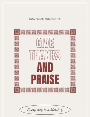 Free  Template: غلاف كتاب مجلة الصلاة باللون البيج
