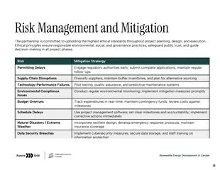 Renewable Energy Development Joint Partnership Proposal - Pagina 13