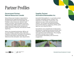 Renewable Energy Development Joint Partnership Proposal - Pagina 5