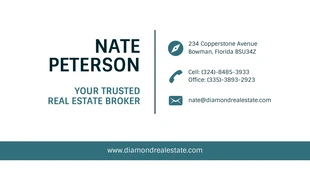 Simple Residential Real Estate Business Card - Seite 2