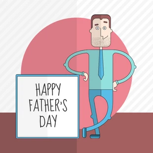 Free  Template: Illustrative Happy Father's Day Instagram Post