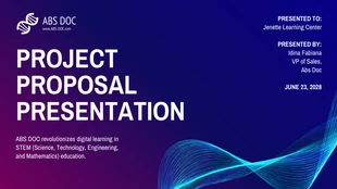 Free  Template: Navy Colorful Elegant Project Proposal Professional Presentation