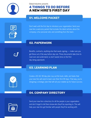 premium  Template: New Hire First Day Infographic
