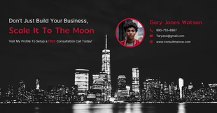 business  Template: Negro Skyline LinkedIn Banner