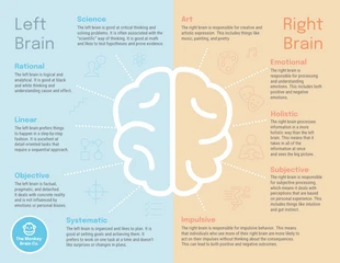 premium  Template: Modello di infografica sul cervello