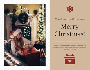 premium  Template: Carte de Noël simple et chaleureuse