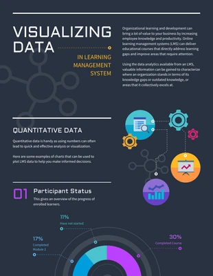 Dark Visualizing Data in LMS Infographic