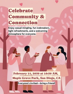 Free  Template: نموذج منشور اجتماعي لعيد الحب