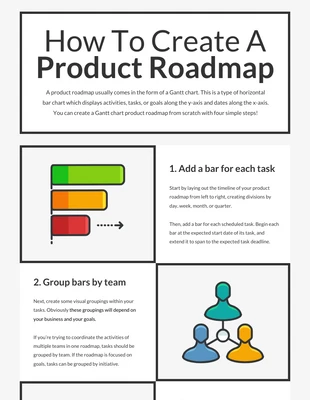 Free  Template: Infografik zur Produkt-Roadmap