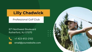 Green and Yellow Golf Club Business Card - Página 2