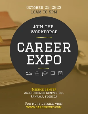 premium  Template: Vintage Career Expo Poster