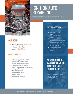 premium  Template: Auto Repair Business Flyer