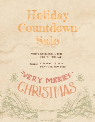Holiday Countdown Sale Poster