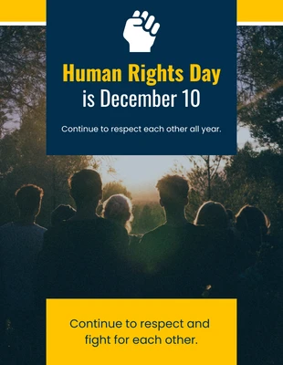 Free  Template: Apoye la publicación de Pinterest del Día de los Derechos Humanos