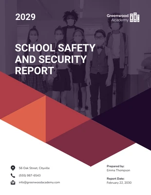 Free  Template: School Safety and Security Report