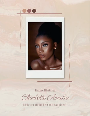 Free  Template: Poster d'anniversaire Chocolat minimaliste