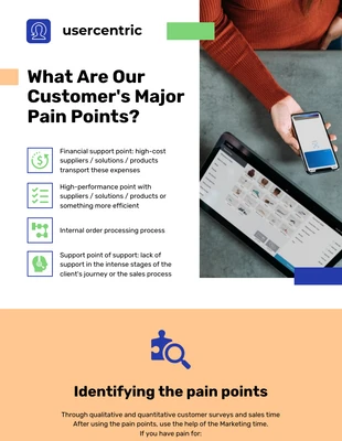 business  Template: Infographie sur l'identification des points de douleur des clients