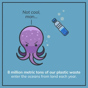 Free  Template: Concienciación sobre la contaminación oceánica Instagram