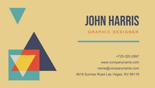 Yellow Simple Geometric Graphic Design Business Card - صفحة 2