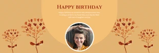 Free  Template: Happy Birthday Chocolate Simple Banner