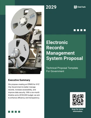 Free  Template: Technical Proposal Template For Government