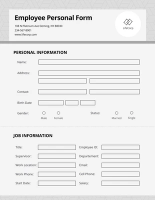 premium  Template: Simple Gray Modern Simple Personal Forms