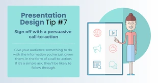 premium  Template: Illustrative Presentation Design Tips LinkedIn Post